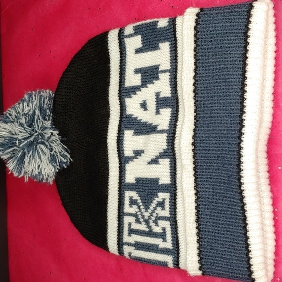 Victoria Secret Pink Nation Beanie VS Pom Pom Beanie VS Hat  VS Beanie NEW - Picture 1 of 6